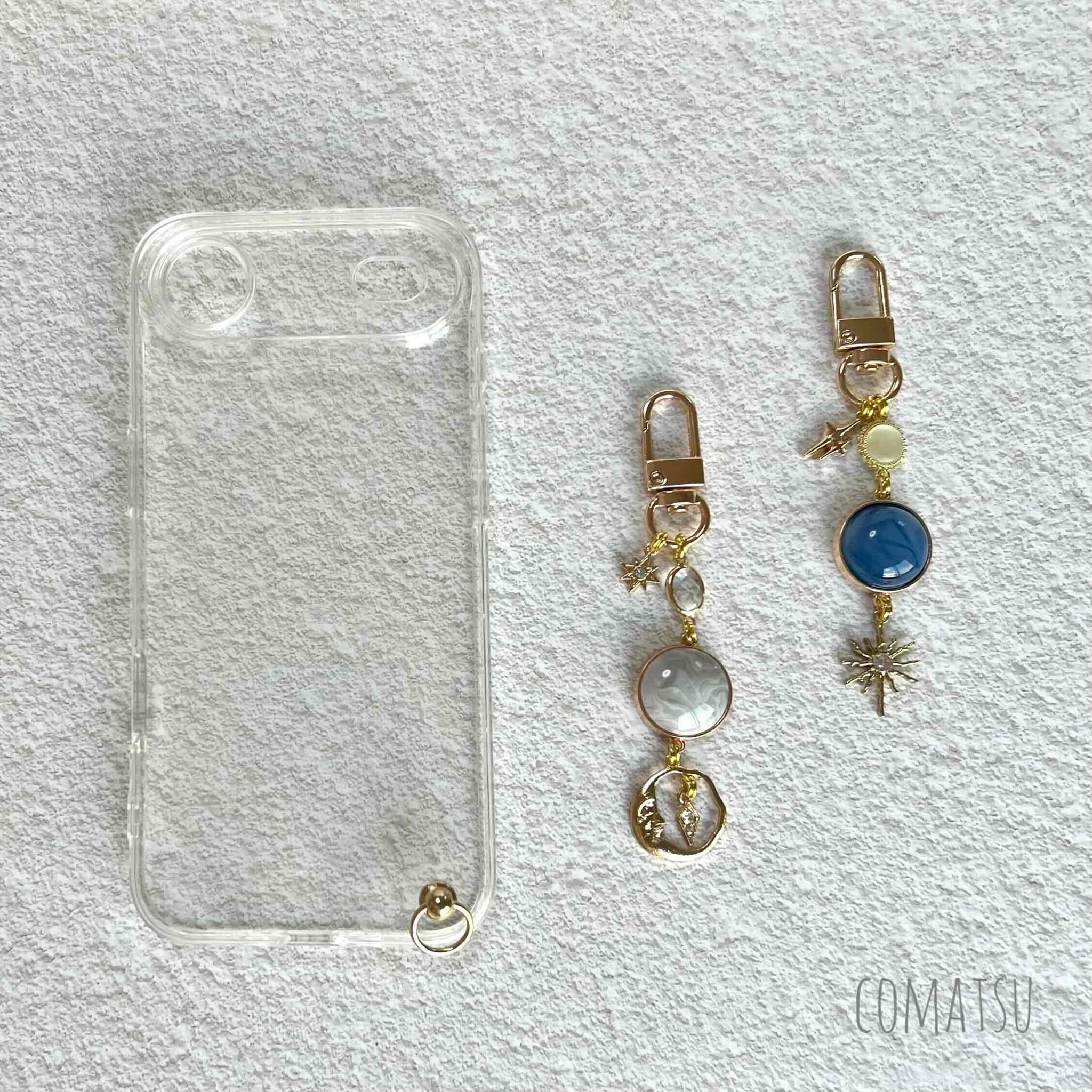 惑星チャームストラップ付きスマホケース スマホストラップ付きカバー | 10枚目